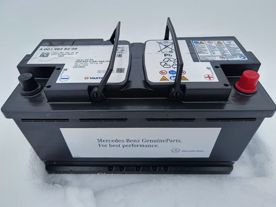 AGM 12V 92Ah 850A Akumulator Varta Mercedes