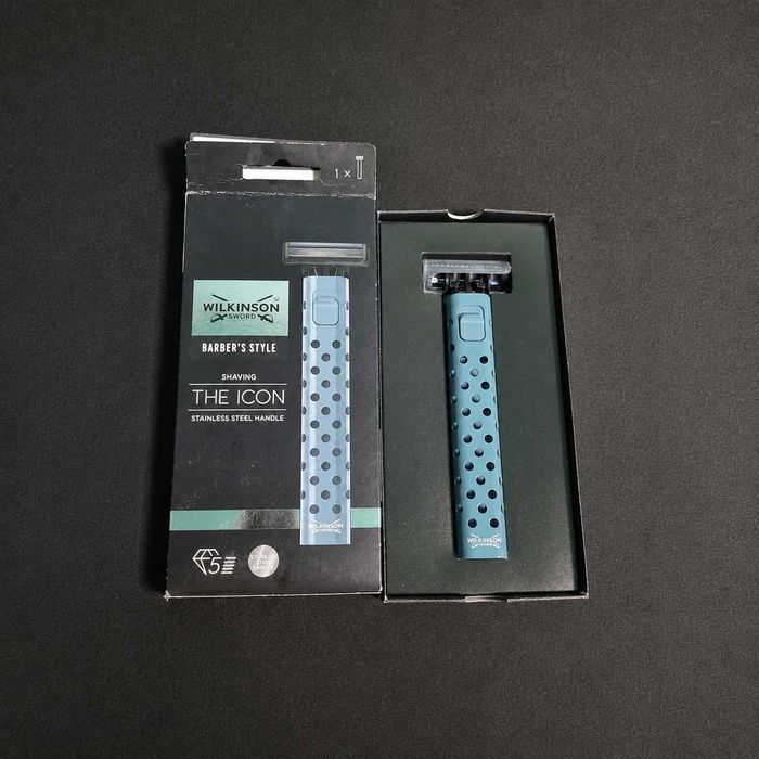 Станок для гоління Wilkinson Sword The Icon 5 лез Barbers Style металевий чоловічий бритва станок для бритья зі змінним картриджем бритвенный