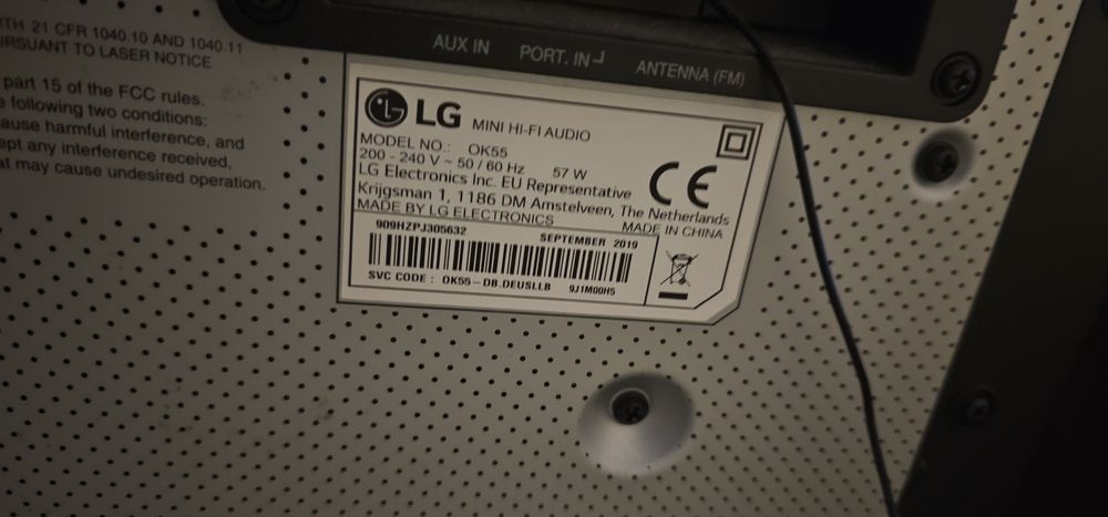 LG OK55 Mini Hi-Fi Audio Bluetooth CD USB Karaoke