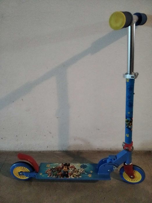Trotinete Patrulha Pata dobrável e ajustável em altura