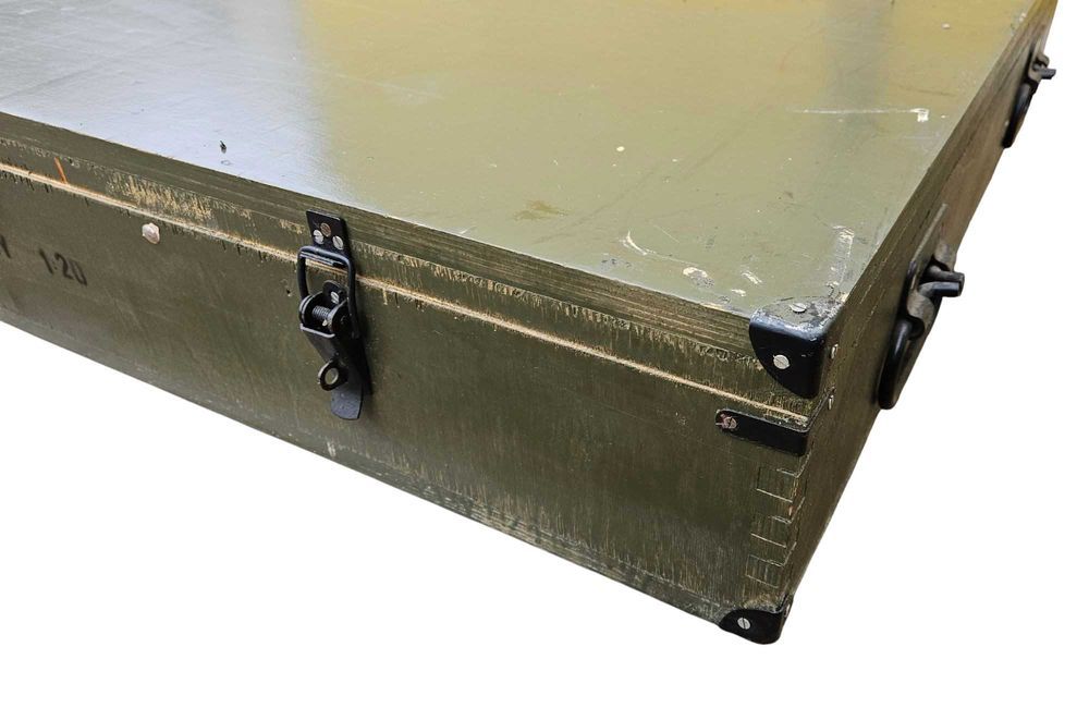 Duża solidna płaska skrzynia wojskowa zes. remon. ZIP DA-1 110x82x16,5