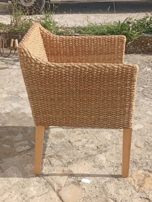 Cadeirão de exterior em fibra de bananeira