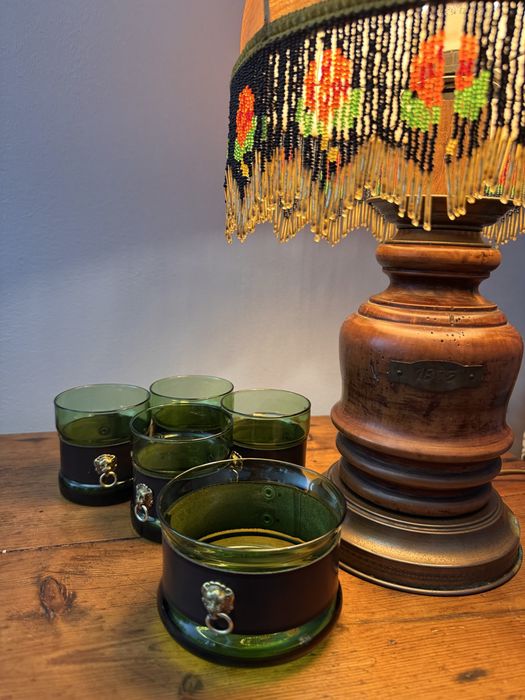 Vintage Copos de whisky e balde gelo