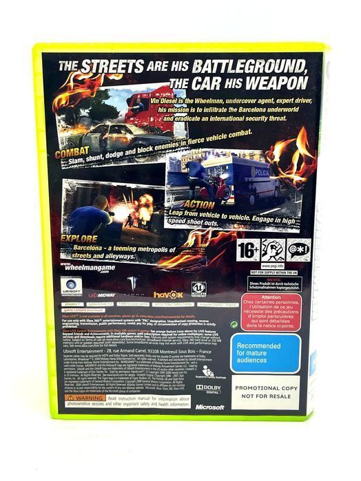 Vin Diesel Wheelman PROMO Xbox 360 Po Angielsku