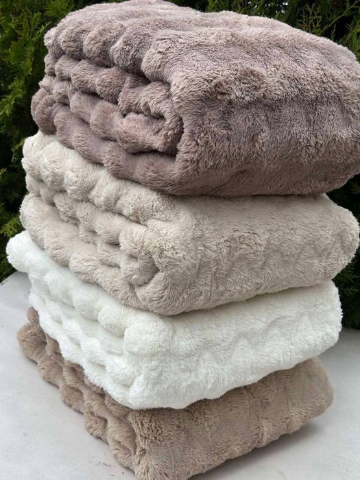 Акція 3 дні! Плюшевий плед кролик шиншила Покривало покрывало