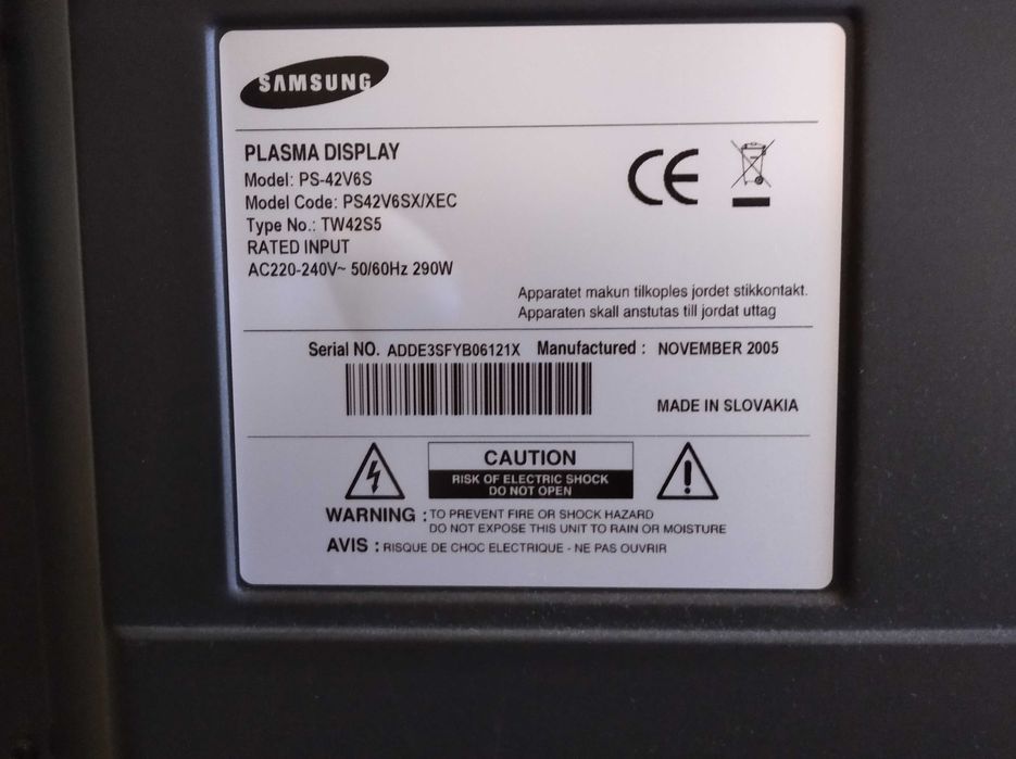 Televisor Samsung Plasma 42"