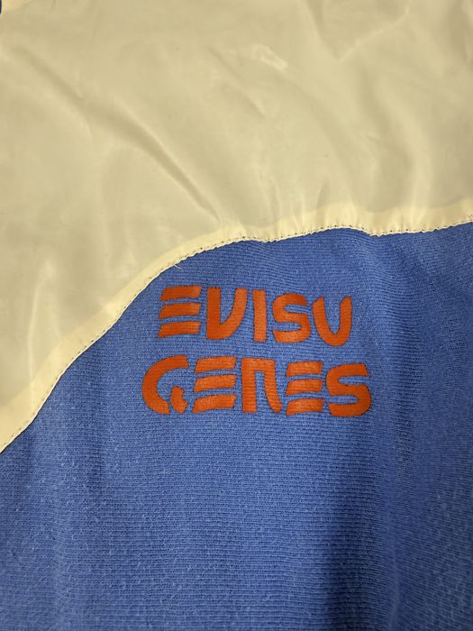 Кофта-бомбер Evisu Genes, синя з білим, оригінал вінтаж vintage
