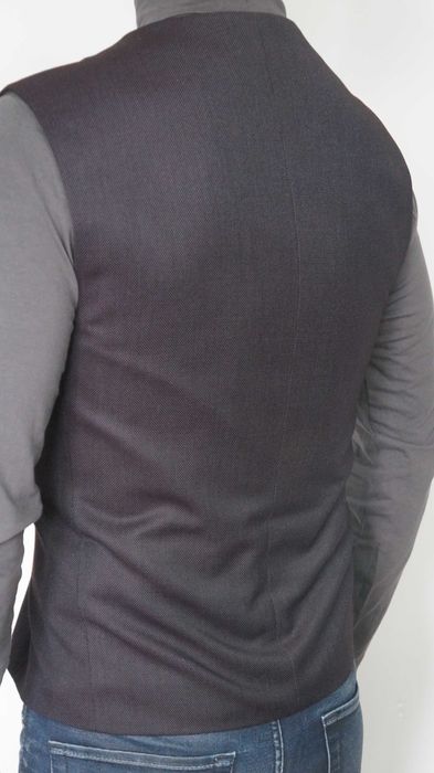 Kamizelka Dwurzędowa Recman Rozmiar 56 Kolor Bordowy Głęboki