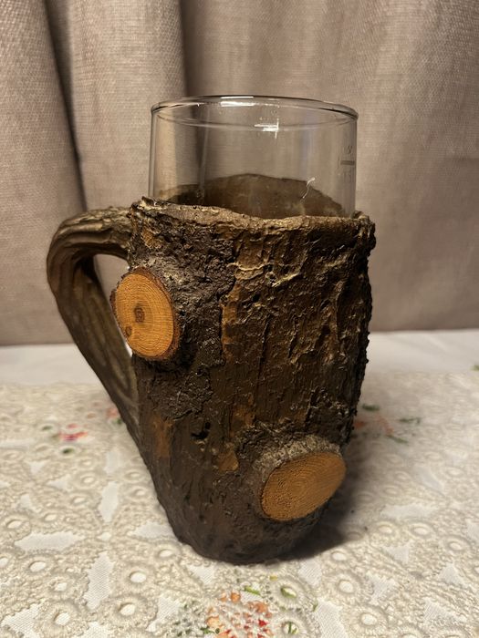 Kufel do piwa z dekoracją imitującą drewno - postać #13
