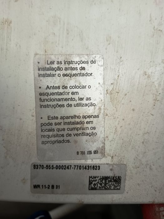 Esquentador a gás da marca Junkers- 11 litro