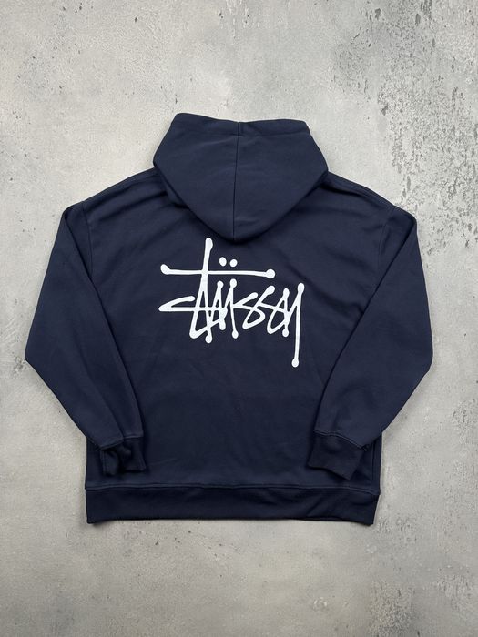 Bluza z kapturem Stüssy Big Logo Hoodie, Navy, Rozmiar L