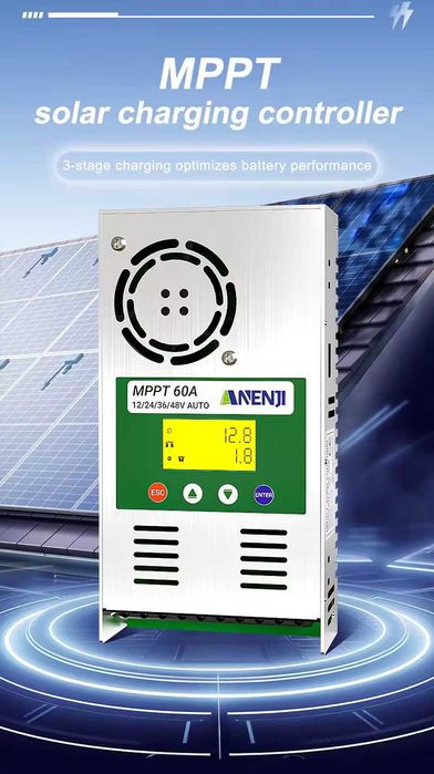 Контроллер заряда солнечной батареи 60A Мррт MPPT 12В 24 36 48