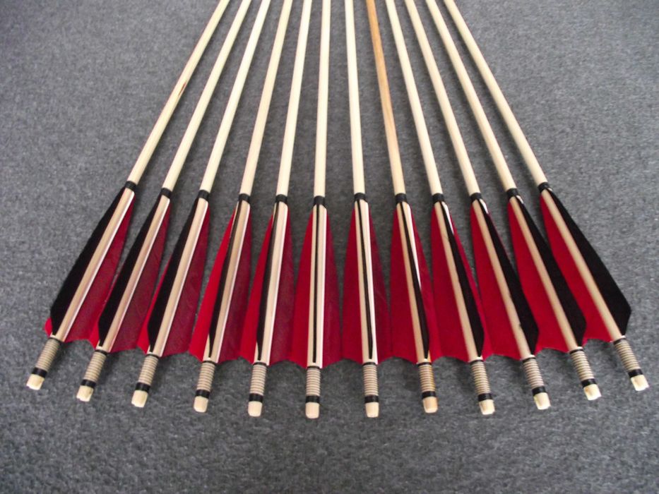 35-40 świerk 34" nr 127 Komplet strzał do łuku strzała drewniana