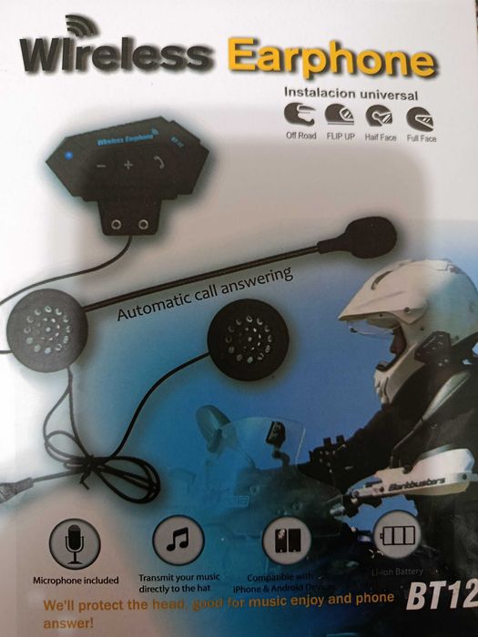 Earphone para capacete