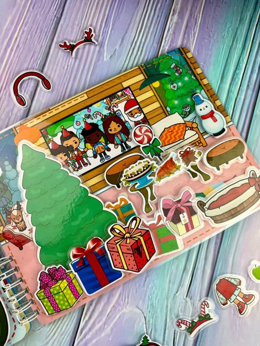 Новиый год Toca boca на липучках развивающие игры моторика тока бока
