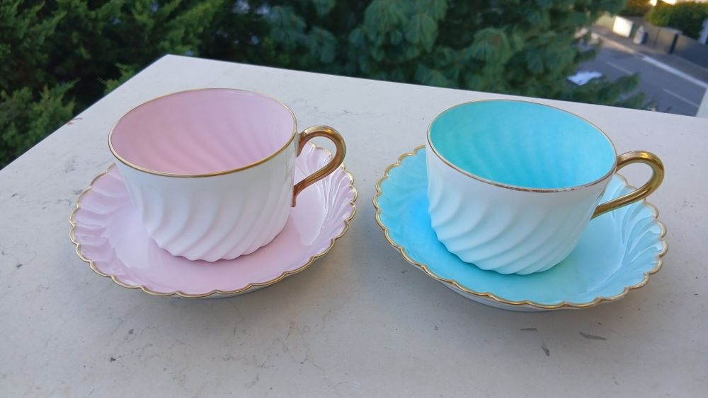Par de Chávenas de Chá Haviland Limoges – Vintage (Casa Aliança)