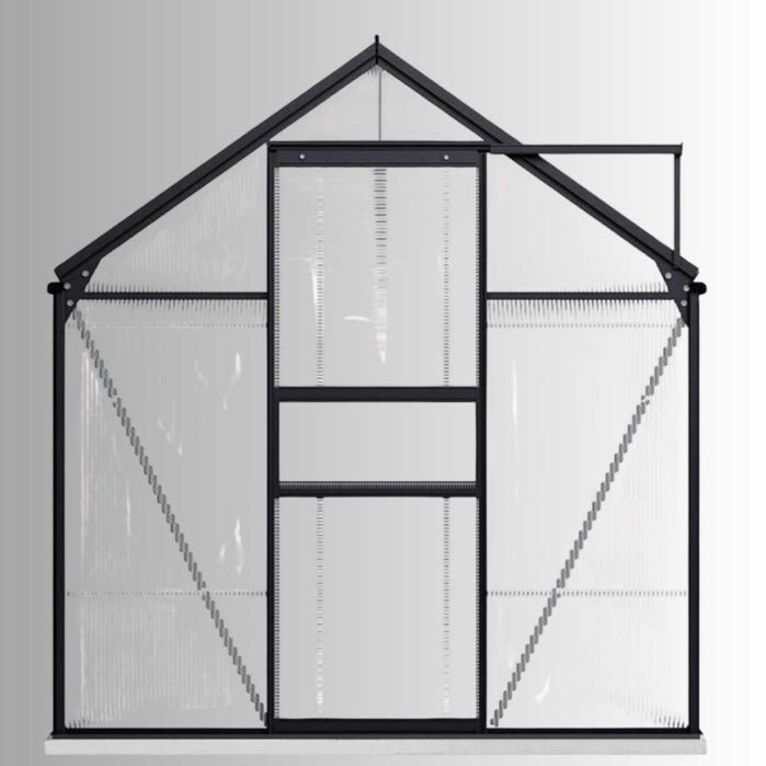 Estufa Alumínio 9,3 m² Antracite e Transparente - Entrega grátis