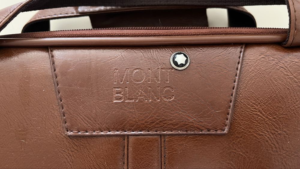 Pasta Executiva Mont Blanc Marrom - Mala Trabalho Viagem Vintage