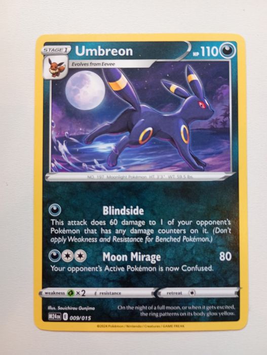 коллекционная карта Покемона Амбреон (Umbreon) из серии Pokémon Tradin