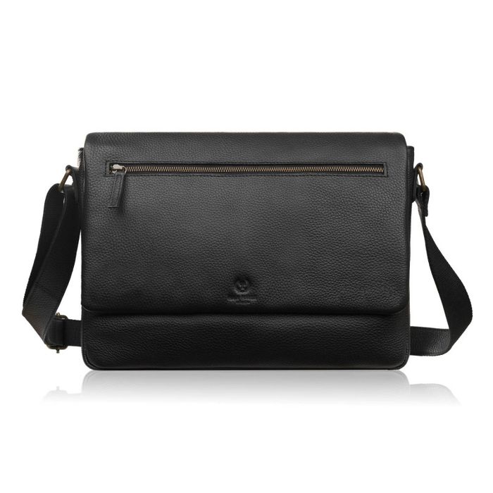 torba męska skórzana na ramię na laptopa czarna paolo peruzzi im-03-bl