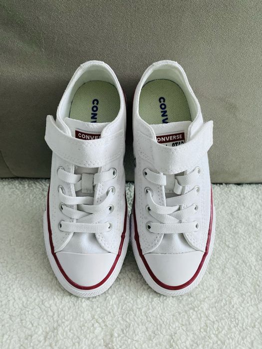 Trampki Converse białe sportowe półbuty na rzepy sneakersy tenisówki