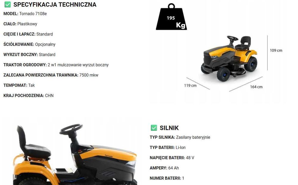 Traktorek Stiga Tornado 7108e  elektryk-Okazja!- 7000mkw-nowy