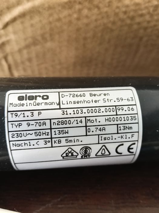 Motores Enroladores de estores eléctricos Elero alemães novos