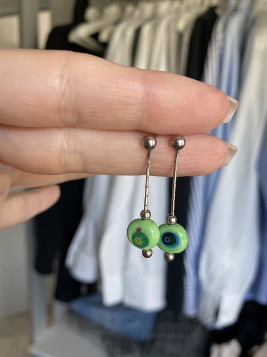 stebrne kolczyki Kruk