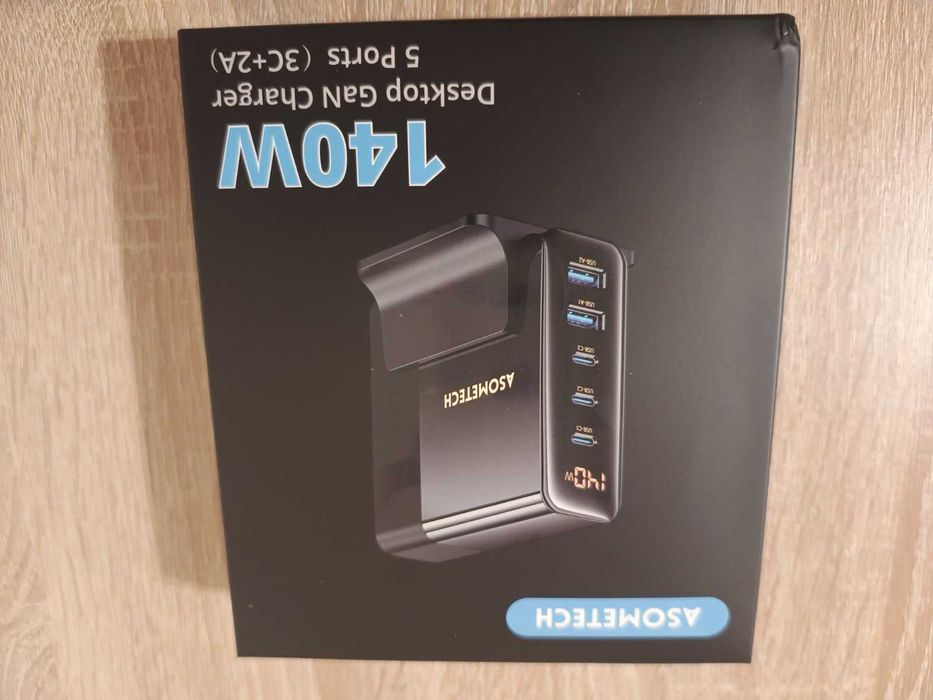 Asometech 140W GaN зарядний пристрій (PD \ QC)