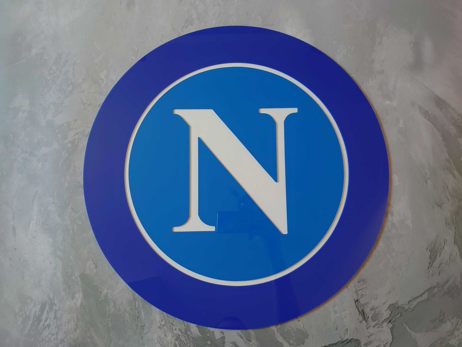 Napoli herb klubowy 70cm prezent dla fana piłki nożnej