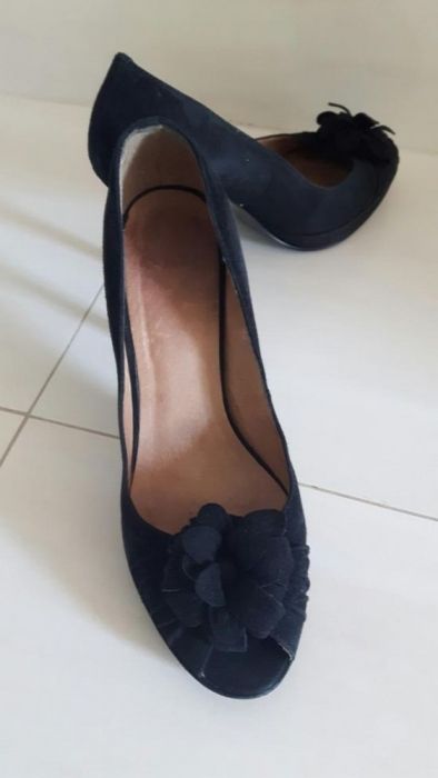 Eleganckie czółenka skóra naturalna wesele r.40