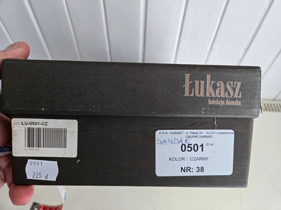 Sandaly skorzane, Lukasz, r.38