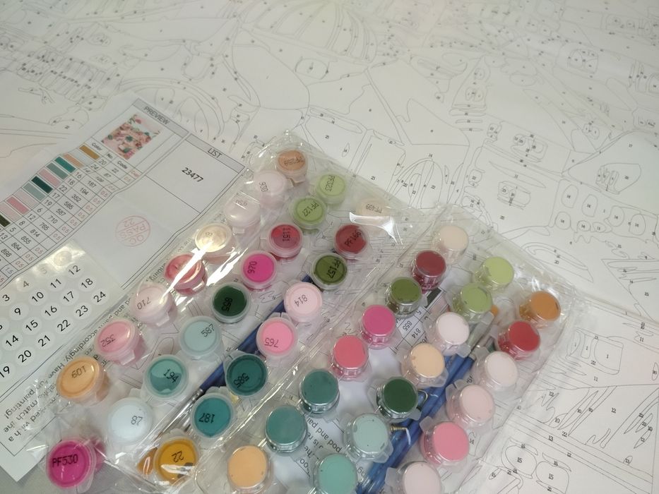 Malowanie po numerach 60x75 miasto