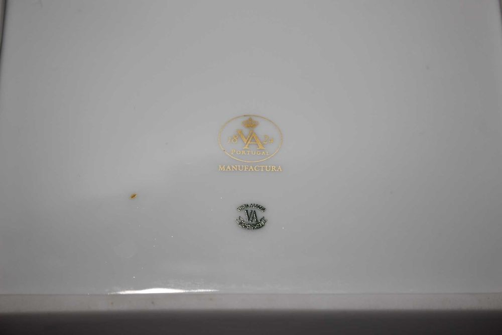 Cinzeiro Porcelana-Vista Alegre-Manufactura-Mariposa-Vermelho Dourado