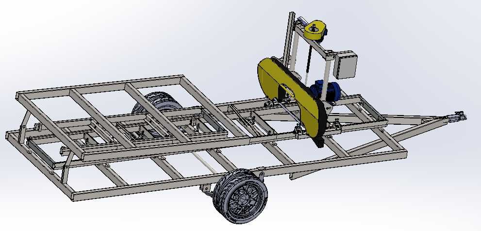 Горизонтальна стрічкова пилорамаLenkerHBS-3P причіп мобільна бензинова
