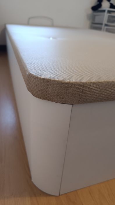 Cama box tipo arrumo de solteiro