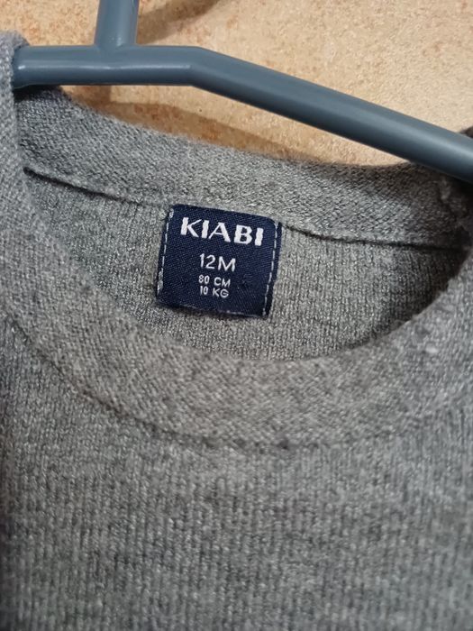 Conjunto de malha cinzento