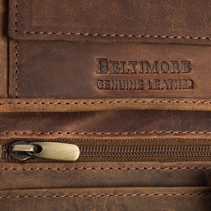 Portfel skórzany męski brązowy nubuk skóra Harley RFiD motocykl nowy