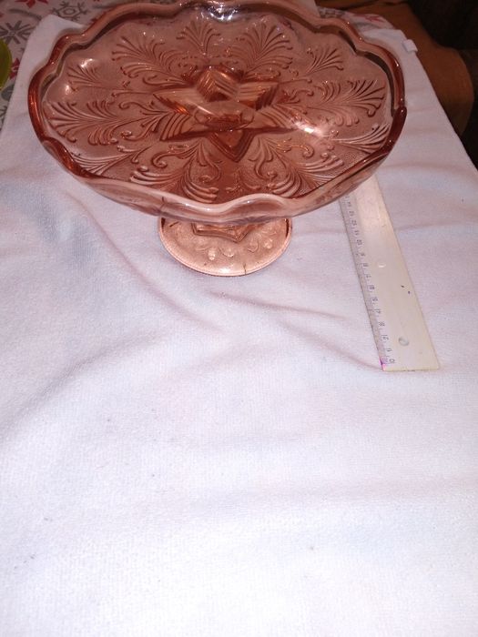 Patera szklana PRL szkło kolorowe