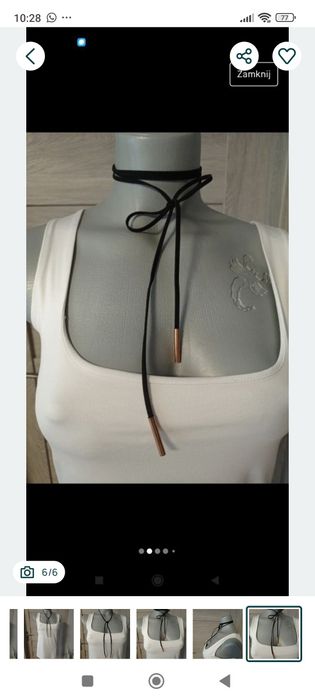 Choker czarny na wiązanie