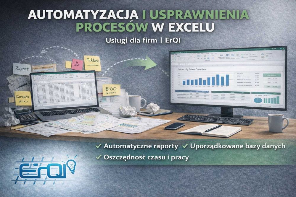 Automatyzacja i usprawnienia procesów w Excelu - usługi dla firm