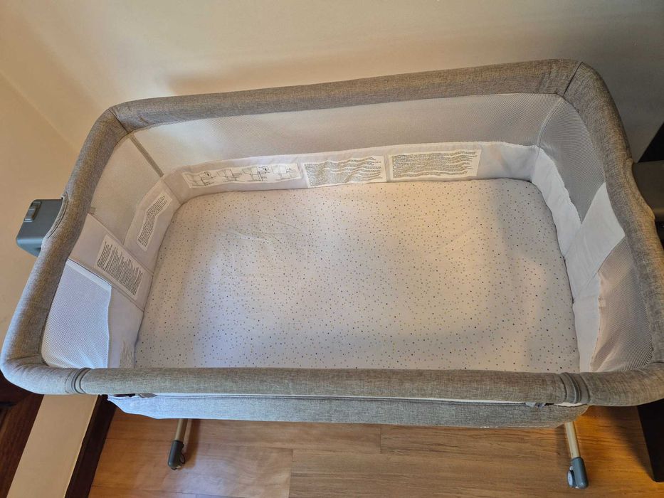 Berço Kinderkraft NESTE AIR cor Grey + Wood