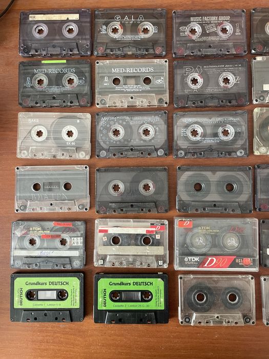 Аудіокасети TDK, BASF, Sony (Є Хром/Type II). З Німеччини