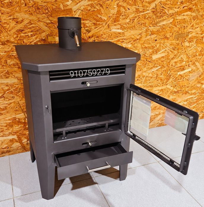 Salamandra Lenha NOVAS - 10.4Kw - FABRICADO PORTUGAL