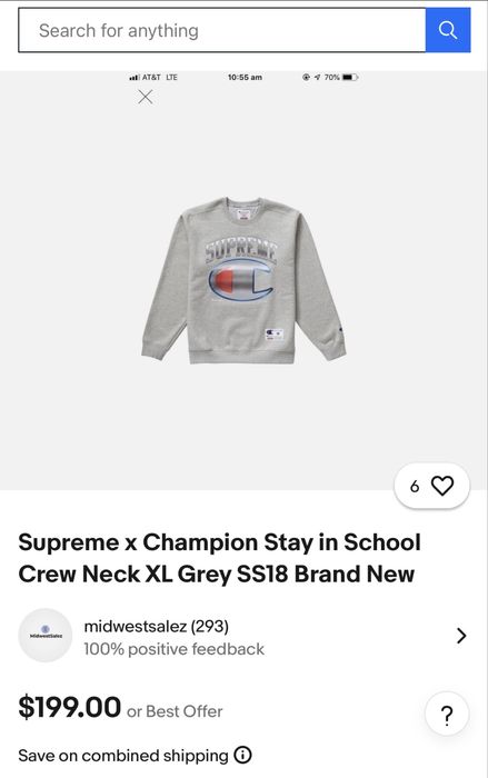 supreme✖️champion Supreme Champion Hooded Sweatshirt (SS18) Black Men's - SS18 - US