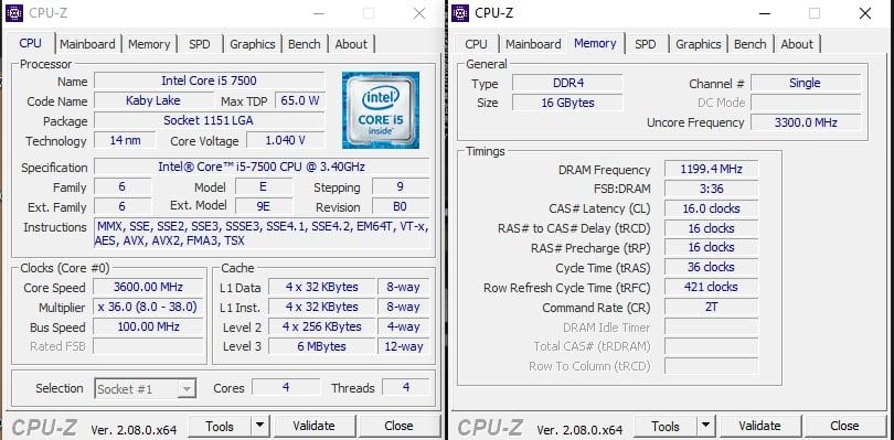Płyta główna MSI z270-A-PRO+i57500+16GB DDR4 Geil