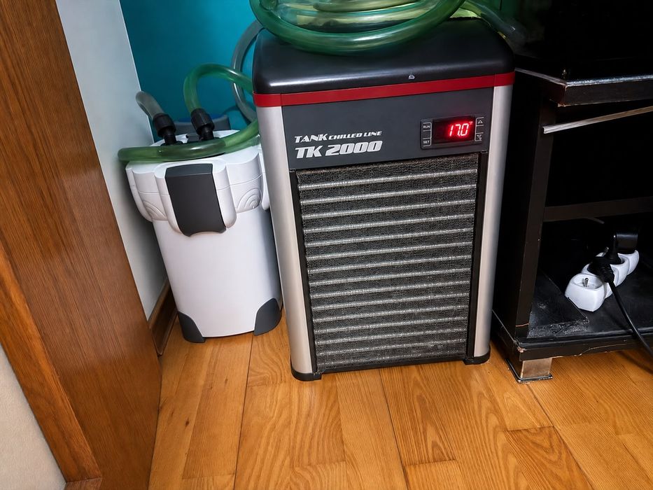 akwarium około 250 litrów,


– akwarium około 250 litrów,

– chłodziarka TECO TK 2000,

– akwarium około 250 litrów,

– chłodziarka TECO TK 2000,