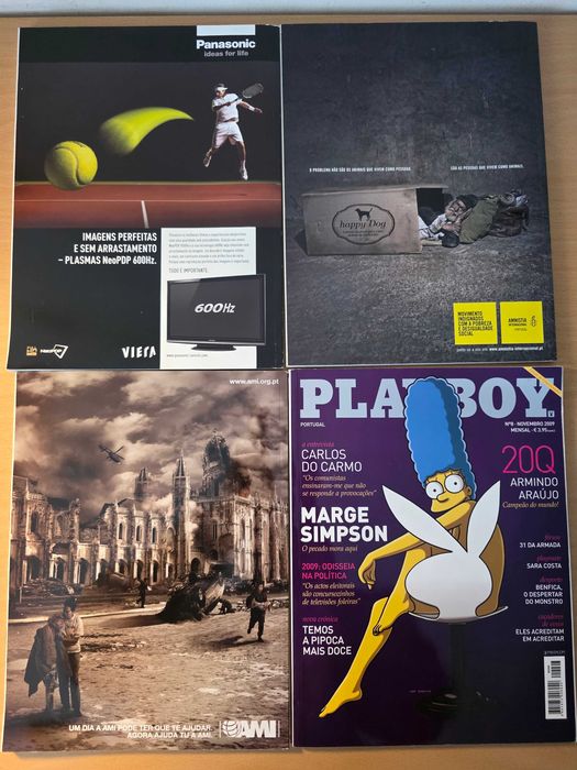 3 números da Revista Playboy Portuguesa: n. 5, 6, 7 e 8