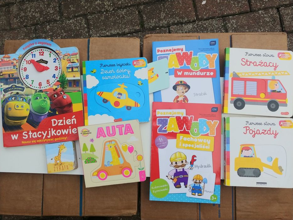 Książeczki Stacyjkowo i inne 7szt