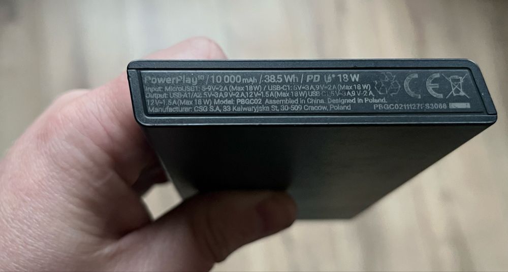 Powerbank 10000 mah 38,5 Wh